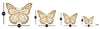 Set 4 decoratiuni din metal, Butterflies Auriu, l35xA2xH29 / l25xA2xH19 / l20,5xA2xH16 / l16xA2xH12 cm (6)