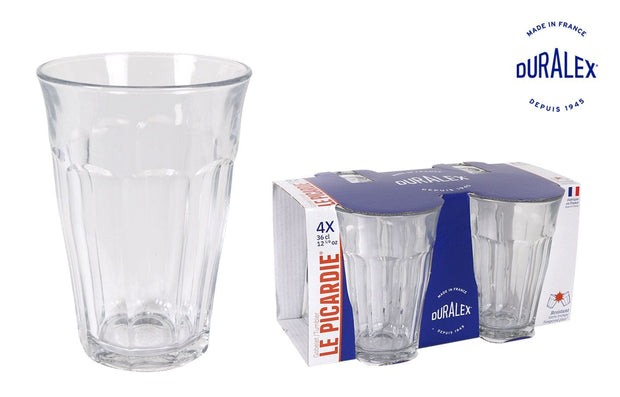 Inde Soler Hispania Set 4 pahare din sticla, Picardie Transparent, 360 ml