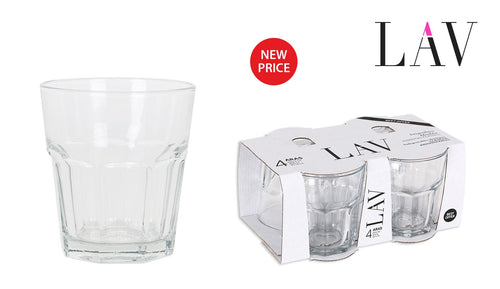 Inde Soler Hispania Set 4 pahare pentru apa din sticla, Best Offer Transparent, 305 ml
