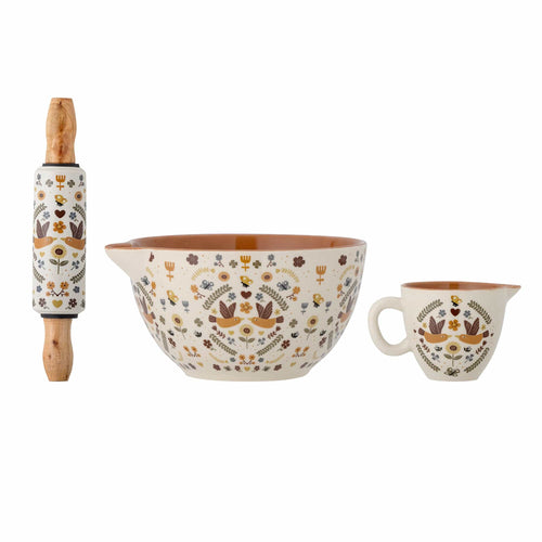 Bloomingville Set accesorii pentru copt din ceramica, Bryn Maro, 3 piese