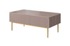 Set de mobila living din pal, MDF si metal, 3 piese, Nicole Roz Antic / Auriu (7)