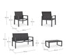 Set mobilier pentru gradina / terasa, Everly Antracit, 2 fotolii + canapea 2 locuri + masa de cafea (2)