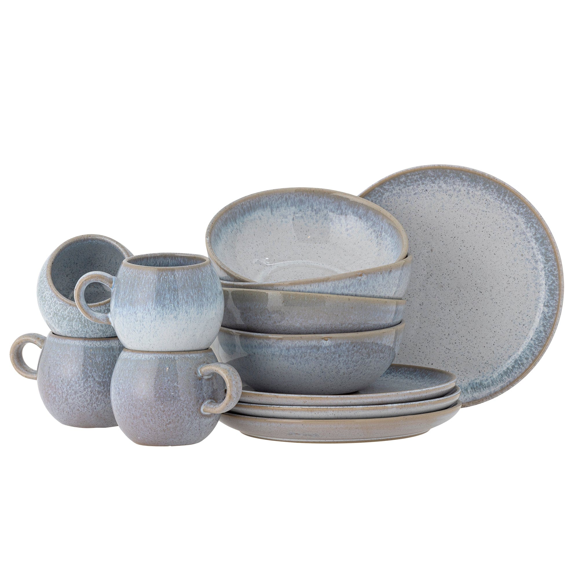 Bloomingville Set vesela din ceramica, Paula Albastru, 12 piese