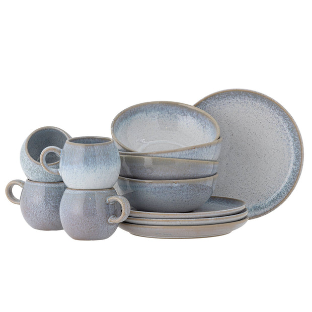 Bloomingville Set vesela din ceramica, Paula Albastru, 12 piese