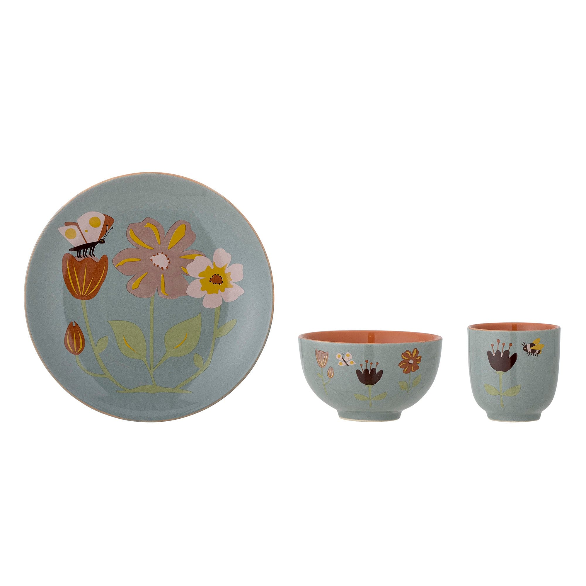 Set vesela din ceramica, pentru copii, Meadow Albastru, 3 piese (1)