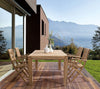 Set 2 scaune pliabile de gradina / terasa din lemn de tec Marylandis I Natural, l58xA59xH91 cm (1)