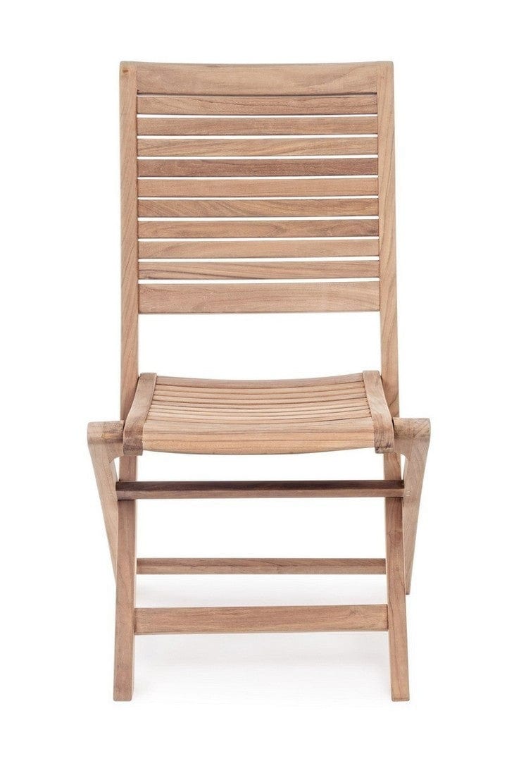 Bizzotto Set 2 scaune pliabile de gradina / terasa din lemn de tec Marylandis Natural, l50xA59xH91 cm