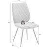 Set 2 scaune tapitate cu stofa si picioare metalice, Navarra Grej / Antracit, l50xA64xH96 cm (6)