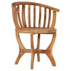 Set masa + 2 scaune pentru gradina / terasa, din lemn de tec, Cindy Natural, Ø40xH43,5 cm (4)