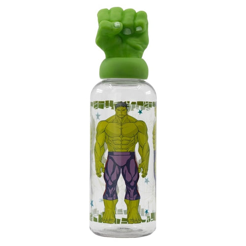 Sticla de apa pentru copii cu figurina, din plastic, Hulk Multicolor, 560 ml