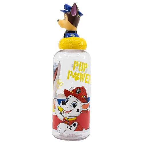 Sticla de apa pentru copii cu figurina, din plastic, Pup Power Multicolor, 560 ml