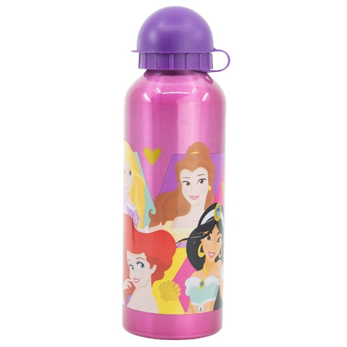 Sticla de apa pentru copii, din aluminiu, Princesses Multicolor, 530 ml