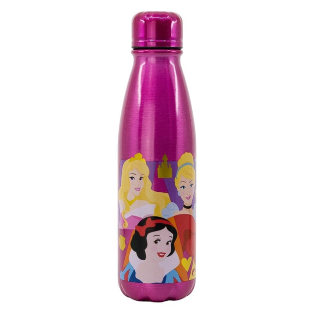 Sticla de apa pentru copii, din aluminiu, Princesses Multicolor, 600 ml