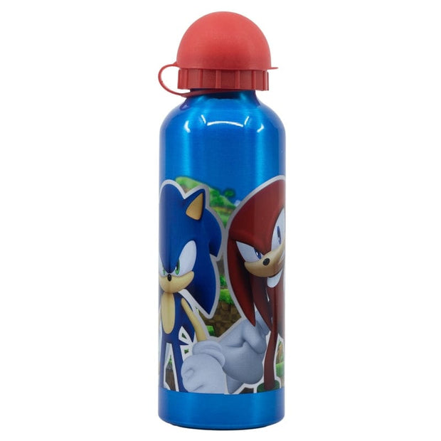 Sticla de apa pentru copii, din aluminiu, Sonic Multicolor, 530 ml (1)