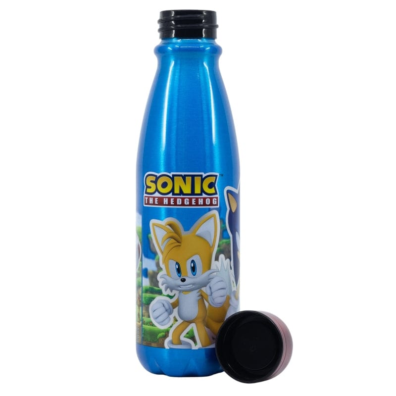 Sticla de apa pentru copii, din aluminiu, Sonic Multicolor, 600 ml (1)