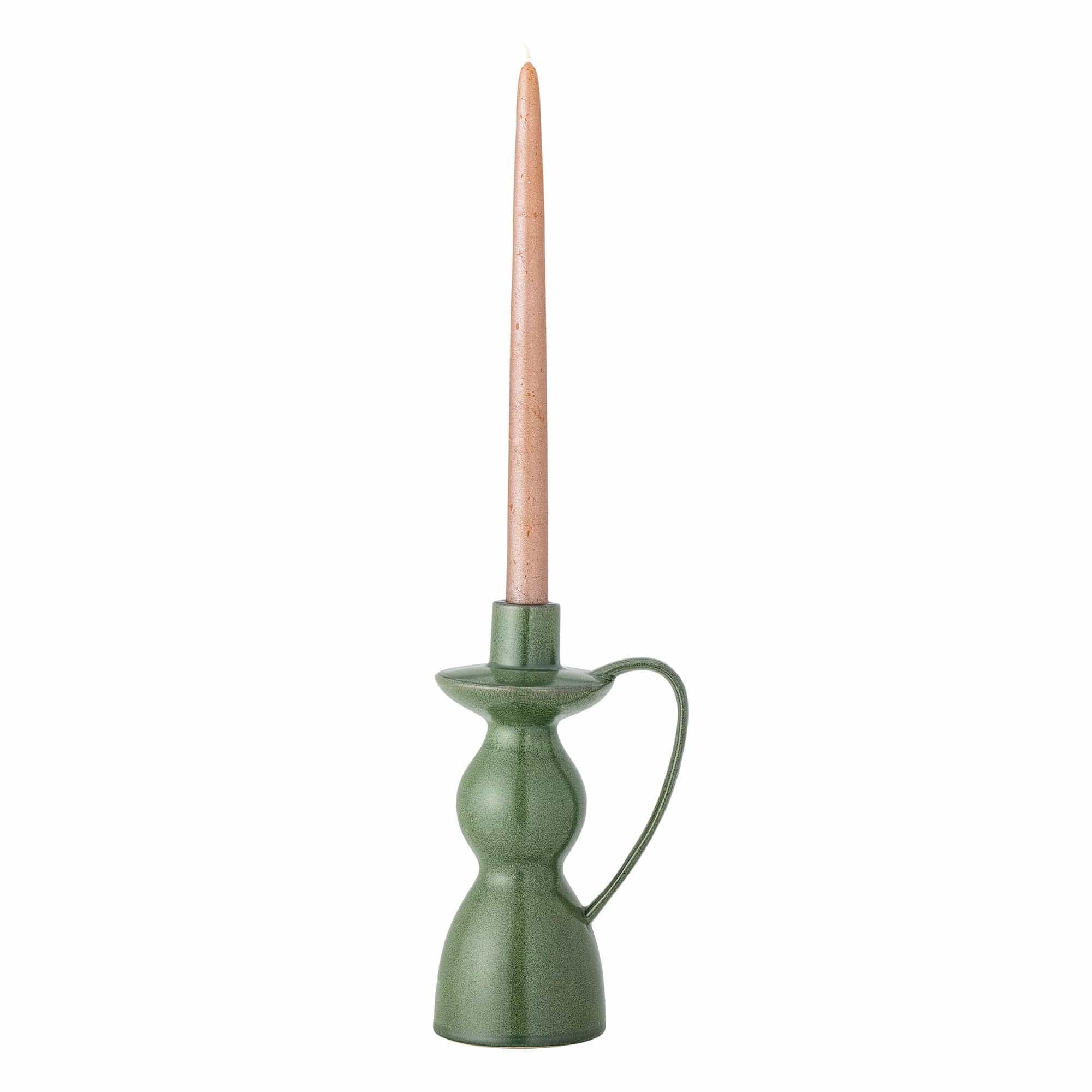 Suport lumanare din ceramica, Fija Verde, Ø13xH22,5 cm (1)