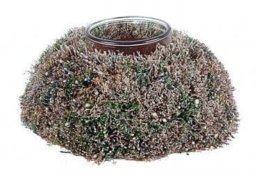 Suport lumanare din sticla, Wild Natural, Ø25xH12,5 cm (1)