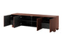 Comoda TV din MDF si lemn, cu 2 sertare si 4 usi, Sonatia 200-4D2SZ Burgundy, l200xA45xH57 cm (4)