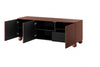 Comoda TV din MDF si lemn, cu 1 sertar si 3 usi, Sonatia 150-3D1SZ Burgundy, l150xA45xH57 cm (4)