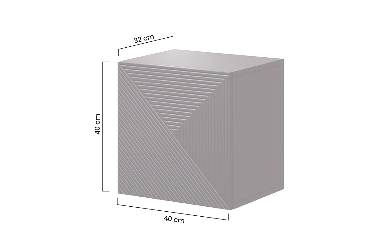 Noptiera suspendata din pal si MDF, cu 1 usa, Asha 40-1D Alb, l40xA32xH40 cm (7)