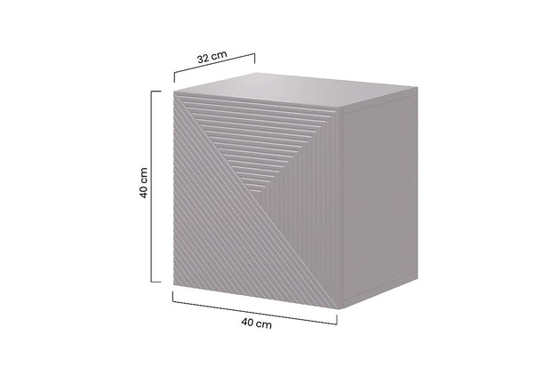 Noptiera suspendata din pal si MDF, cu 1 usa, Asha 40-1D Alb, l40xA32xH40 cm (7)