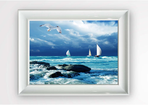 Tablou Framed Art Blue Shades Multicolor & OYOTR-5BC6896867 & OYOTR-5BC6896867