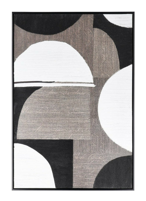 Bizzotto Tablou W-Frame Fabric F92 Alb / Negru, 82,6 x 122,6 cm