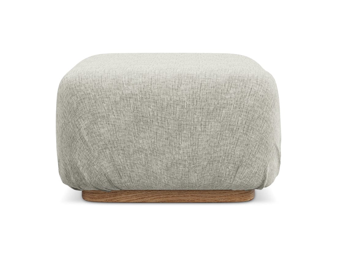 Makamii Taburet tapitat cu stofa, Ailani C13 Argintiu / Natural, l95xA83xH41 cm