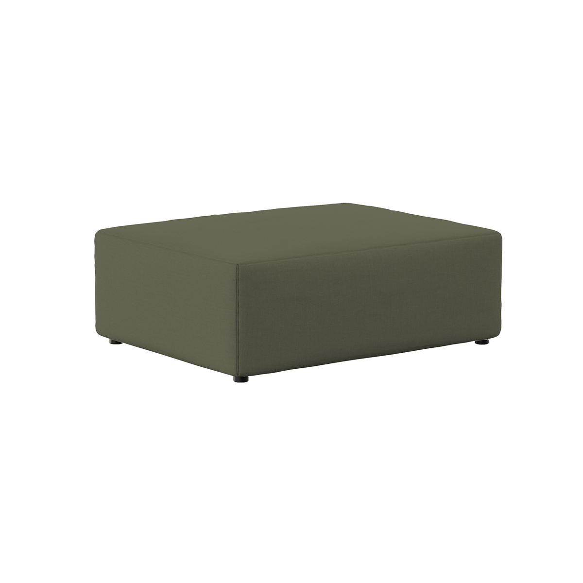 Taburet tapitat cu stofa, Riposo Grande Verde Olive, l100xA80xH39 cm