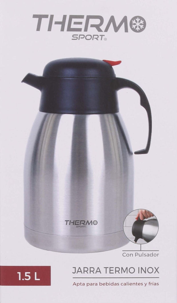 Termos din otel inoxidabil, 1,5L, Thermosport Argintiu / Negru, Ø14xH25 cm (1)