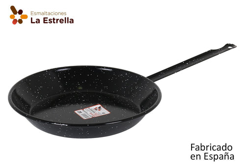 Inde Soler Hispania Tigaie din metal emailat, Ø28 cm, Jaspeada Negru