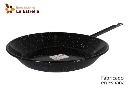 Inde Soler Hispania Tigaie din metal emailat, Ø32 cm, Jaspeada Negru