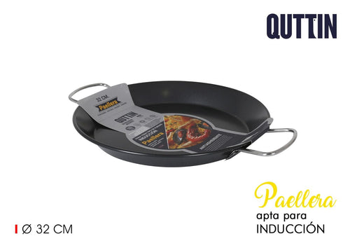 Inde Soler Hispania Tigaie paella din aluminiu, Ø32 cm, Quttin Negru