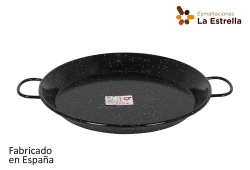 Inde Soler Hispania Tigaie paella din metal emailat, Ø36 cm, Jaspeada Negru