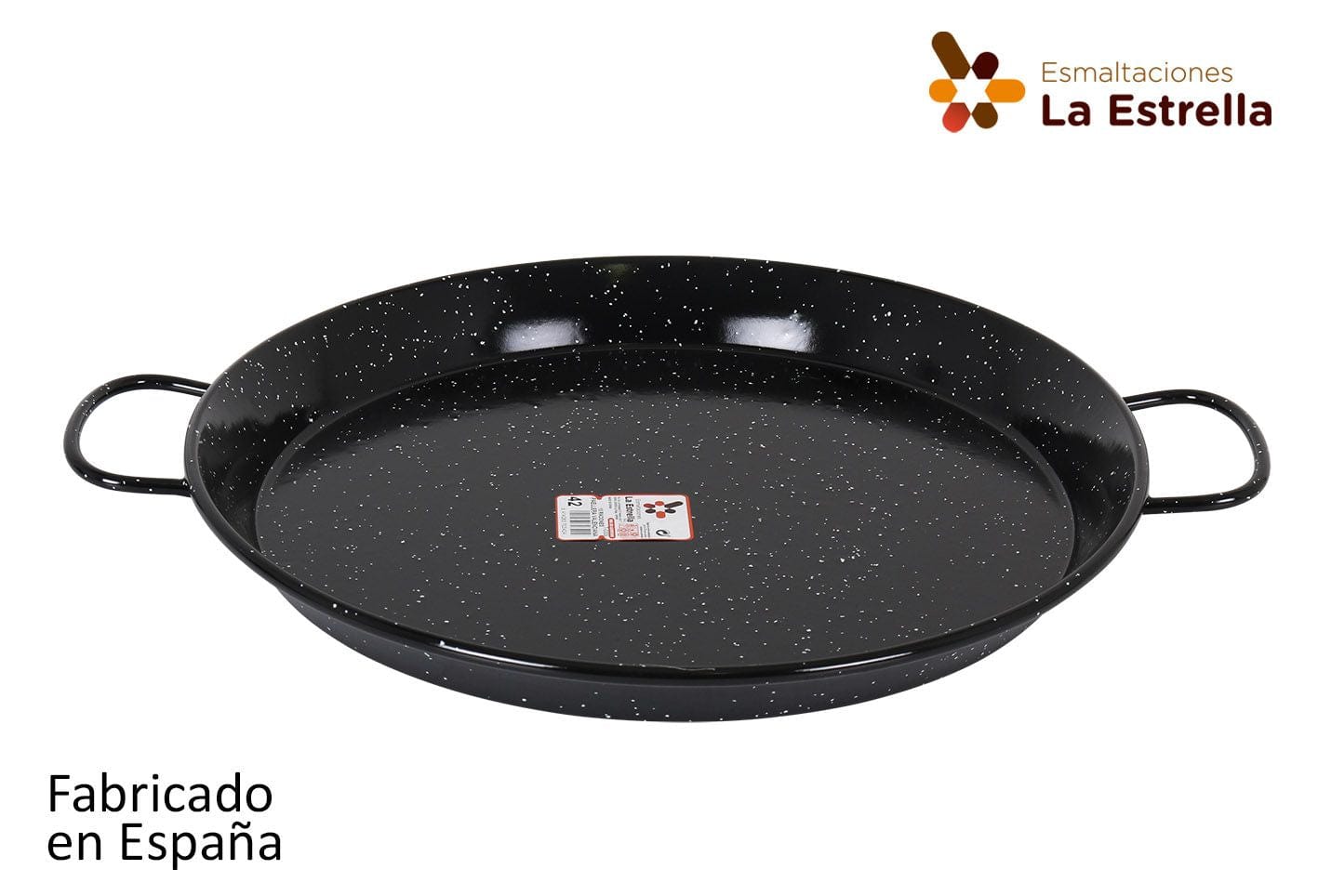 Inde Soler Hispania Tigaie paella din metal emailat, Ø42 cm, Jaspeada Negru