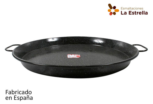 Inde Soler Hispania Tigaie paella din metal emailat, Ø60 cm, Jaspeada Negru