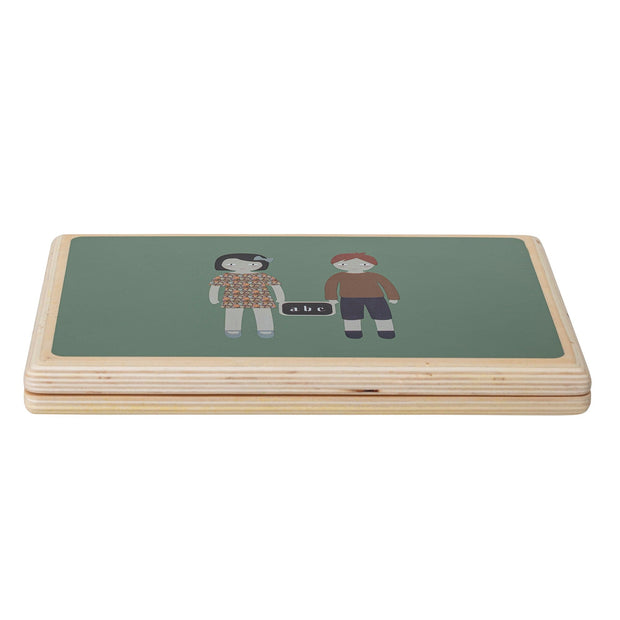 Bloomingville Toy Computer Blackboard din pal, pentru copii, Dac Natural, L21xl14xH2.5 cm