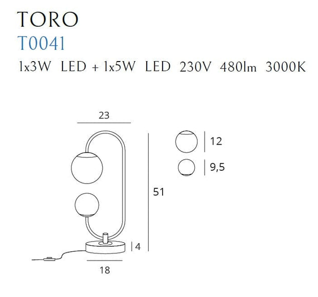 Veioza Toro T0041 Auriu (5)