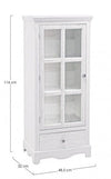 Vitrina din MDF, cu 1 sertar si 1 usa, Cabinet H114 Alb, l48,5xA32xH114 cm (4)