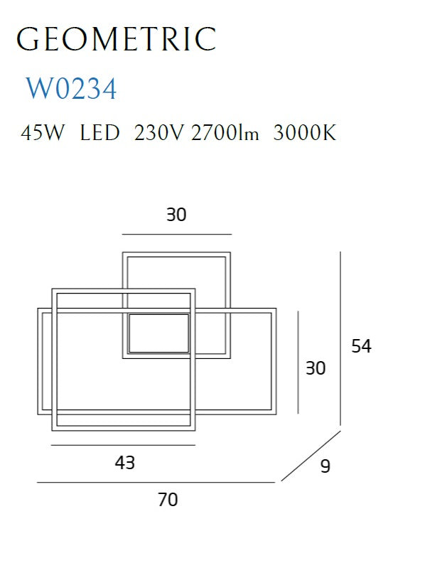 Aplica Geometric W0234 Alb (2)