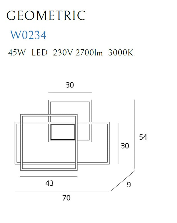 Aplica Geometric W0234 Alb (2)