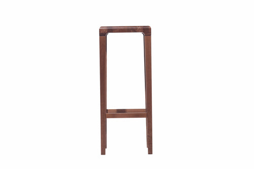 Scaun de bar din lemn de stejar Rioja Brown High, l32xA32xH80 cm (1)