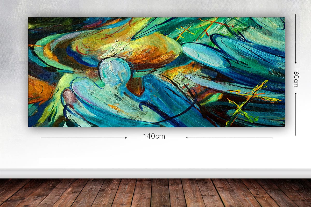 Tablou Canvas Abstract 28 Multicolor, 60 x 140 cm