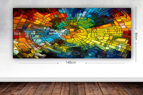 Tablou Canvas Abstract 43 Multicolor, 60 x 140 cm