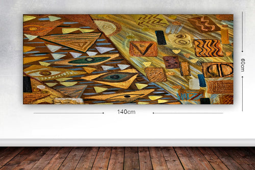 Tablou Canvas Abstract 48 Multicolor, 60 x 140 cm
