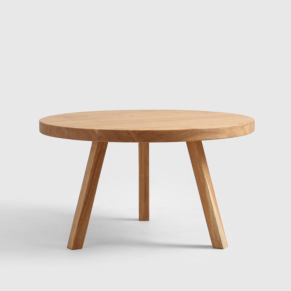 Masa de cafea din lemn, Treben Wood Round Stejar / Natural, Ø80xH45 cm (3)