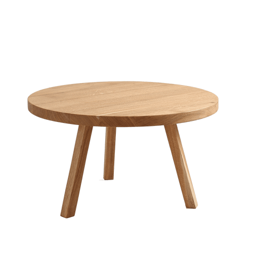 Masa de cafea din lemn, Treben Wood Round Stejar / Natural, Ø80xH45 cm