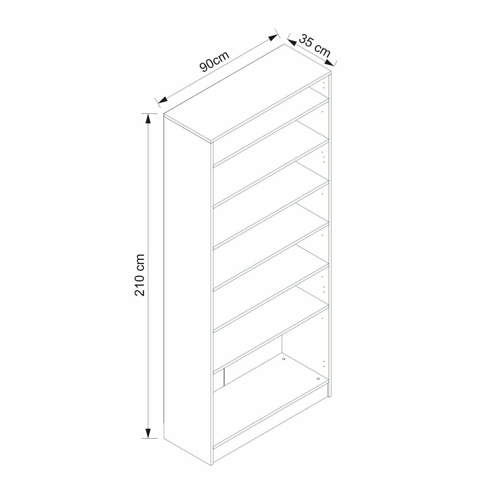 Dulap hol din pal, cu 2 usi, Noah 8253 Alb, l90xA35xH210 cm (7)