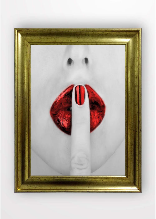 Tablou Framed Art Metalizer Red Lips Multicolor & OYOTR-5AC2816513 & OYOTR-5AC2816513