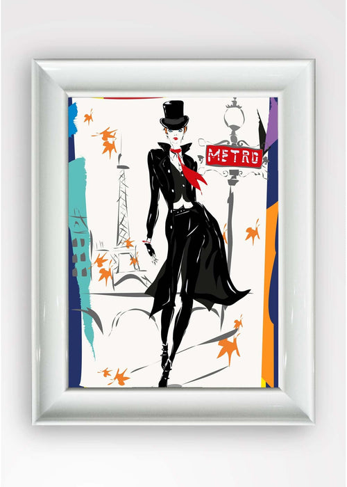Tablou Framed Art Black in Lady Multicolor & OYOTR-5BC5653843 & OYOTR-5BC5653843 & OYOTR-5BC5653843